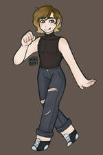 August Riddle; Chibi Full w/Plain Background